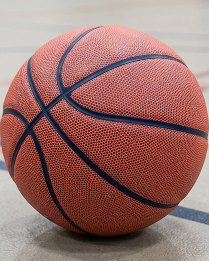 Covona Size 6 Microfiber Composite Basketball 72-73 cm Coral and Navy - Lifestyle view