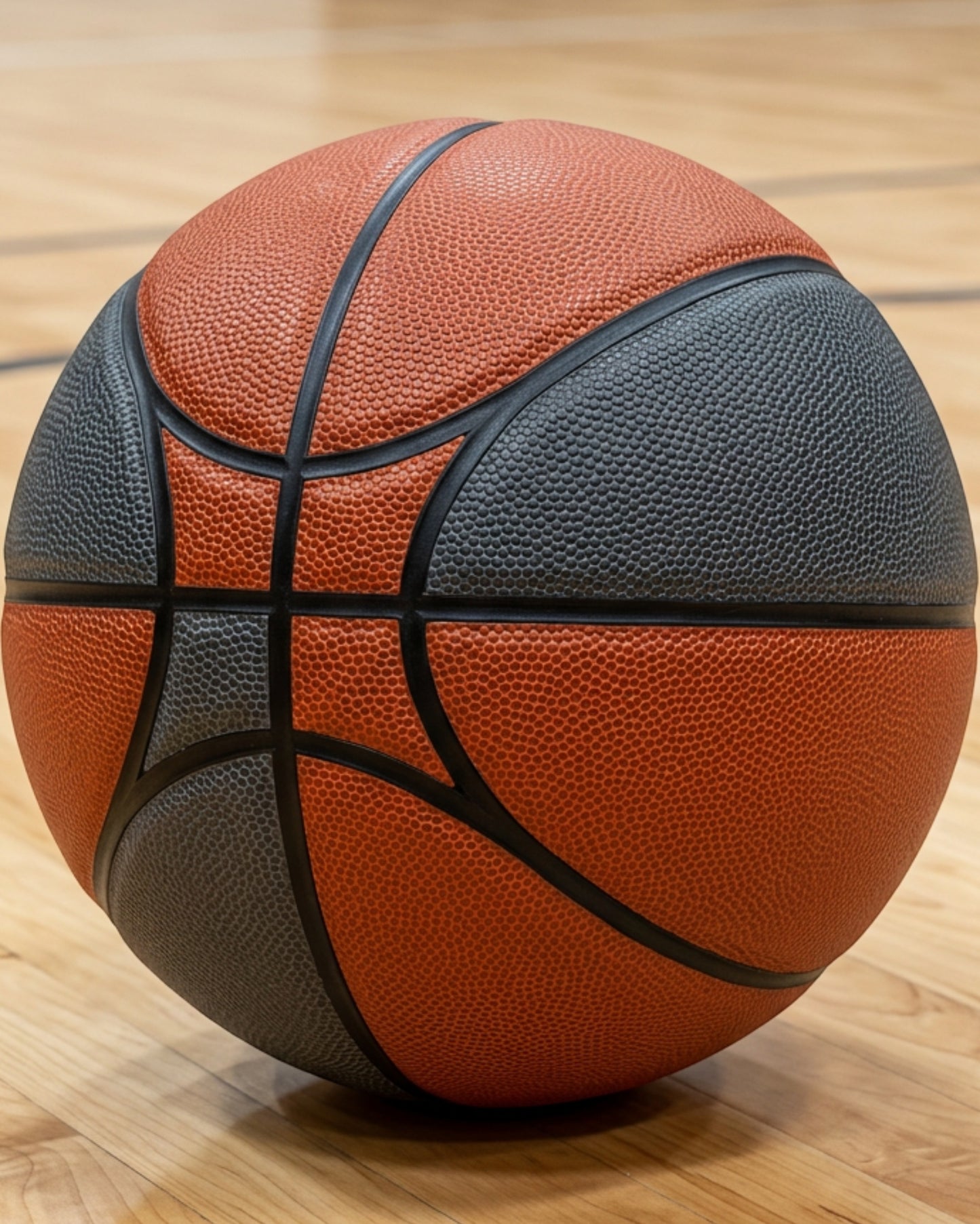 Covona Size 7 Composite Basketball 75-76 cm Burnt Orange and Charcoal - Lifestyle view